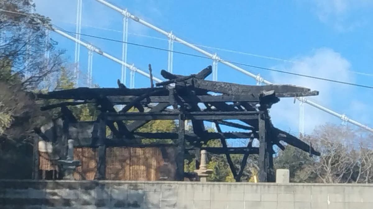 Horin-ji after the fire, February 5, 2025